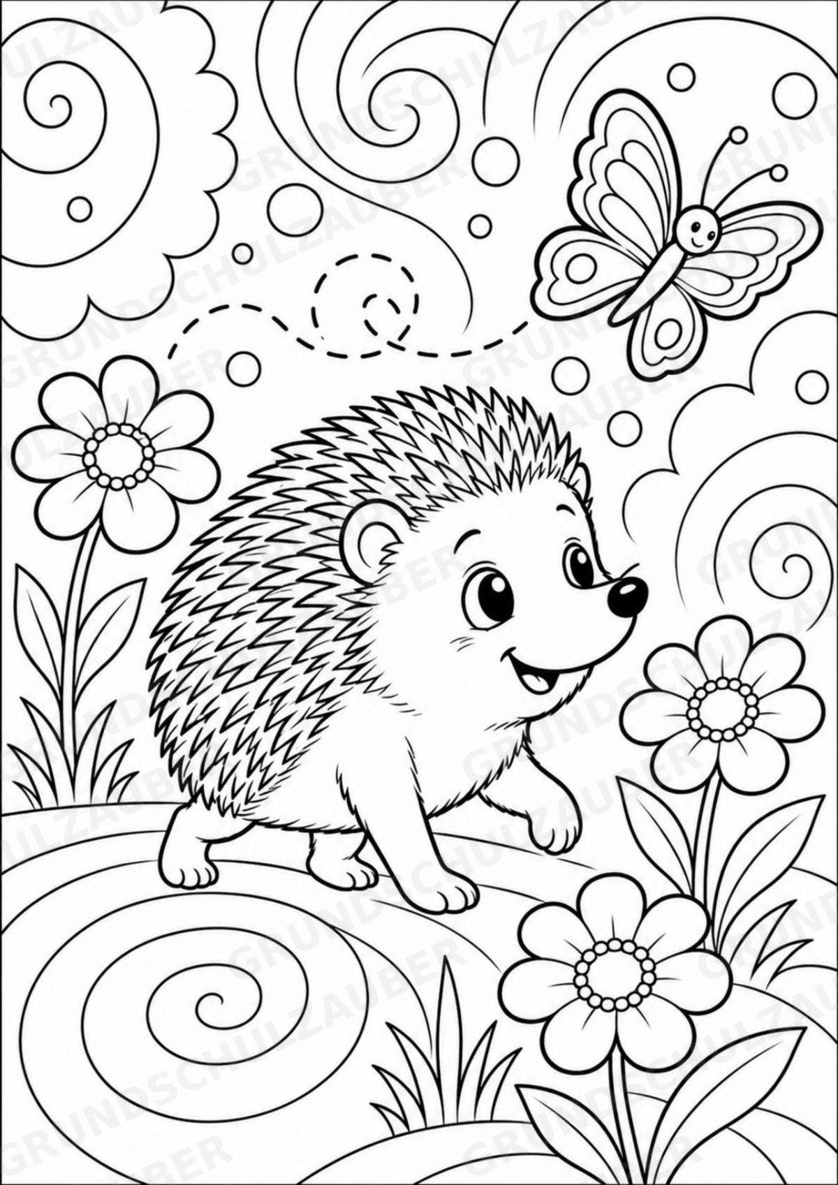 Igel POP Art Ausmalbilder 15 Malvorlagen – Materialseite 11