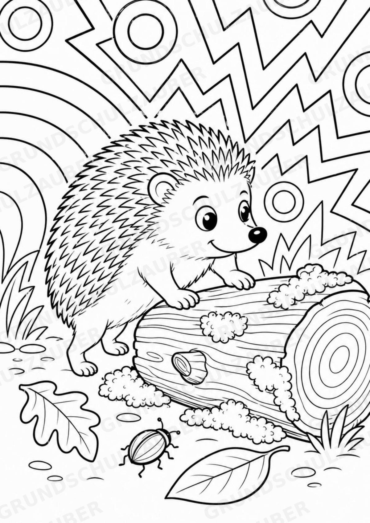 Igel POP Art Ausmalbilder 15 Malvorlagen – Materialseite 12