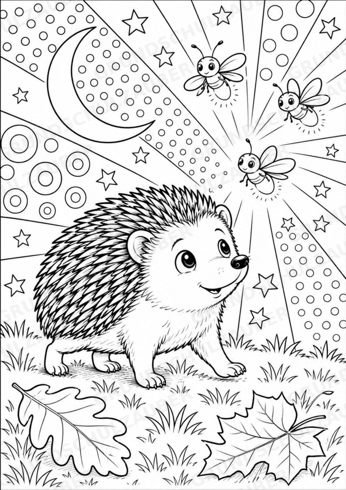 Igel POP Art Ausmalbilder 15 Malvorlagen – Materialseite 14