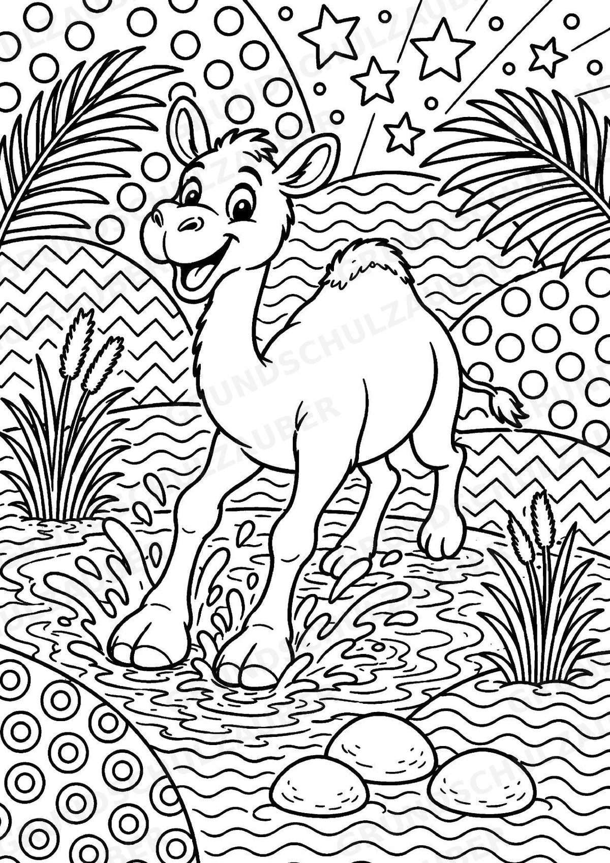 Kamel POP Art Ausmalbilder 15 Malvorlagen – Materialseite 4