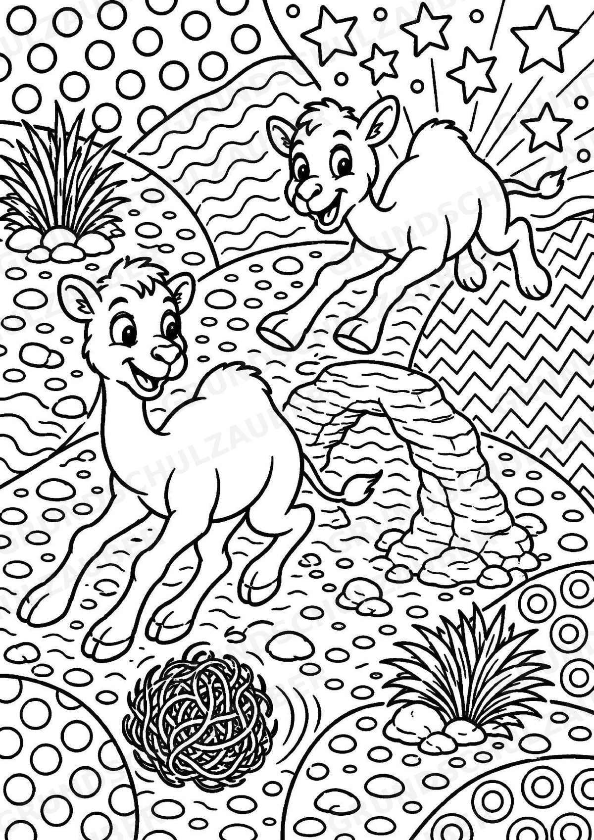Kamel POP Art Ausmalbilder 15 Malvorlagen – Materialseite 6