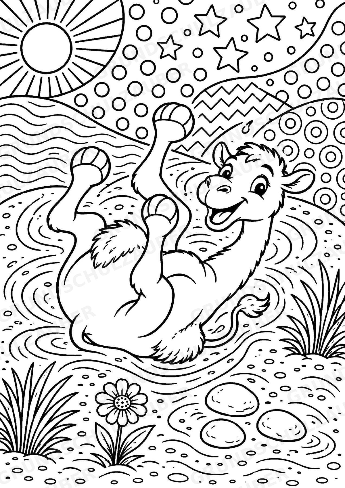 Kamel POP Art Ausmalbilder 15 Malvorlagen – Materialseite 7