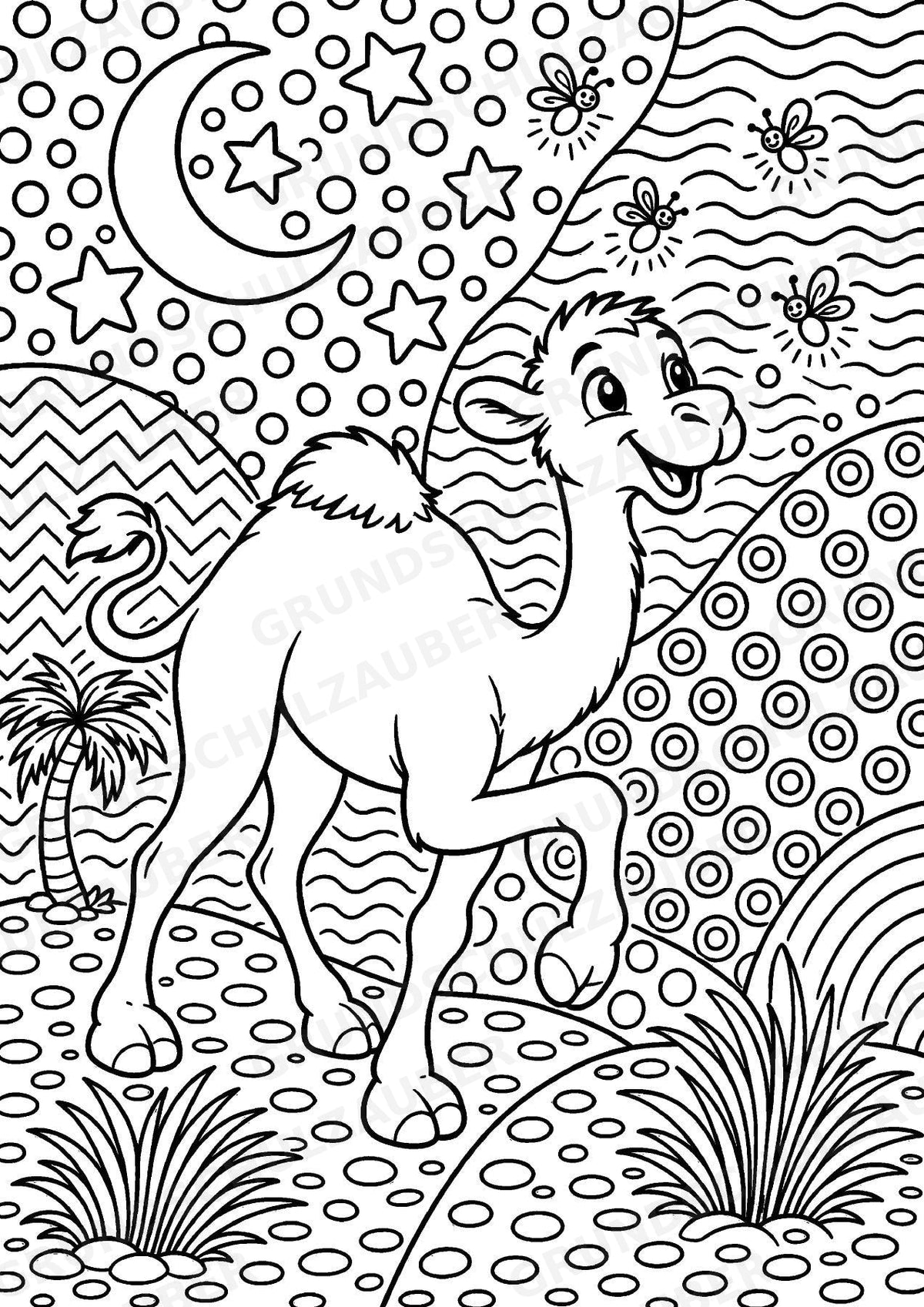 Kamel POP Art Ausmalbilder 15 Malvorlagen – Materialseite 9