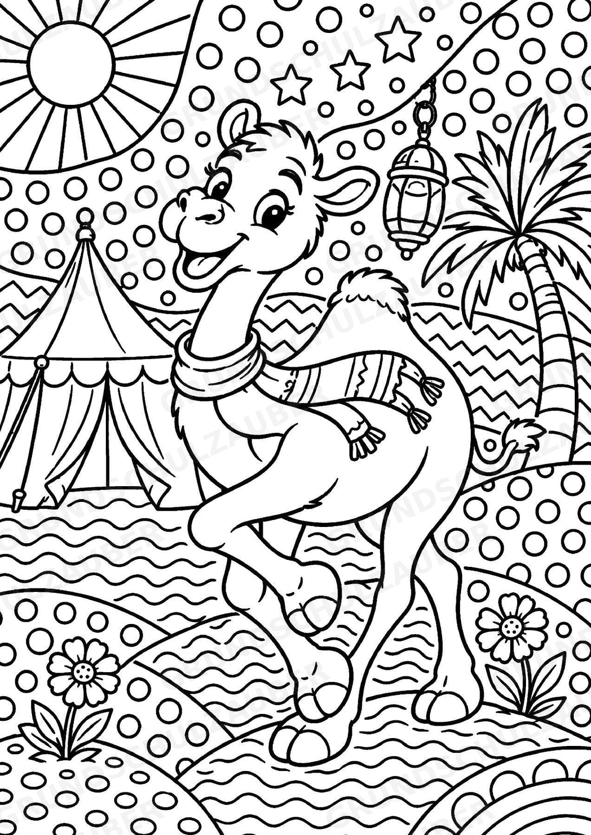 Kamel POP Art Ausmalbilder 15 Malvorlagen – Materialseite 10