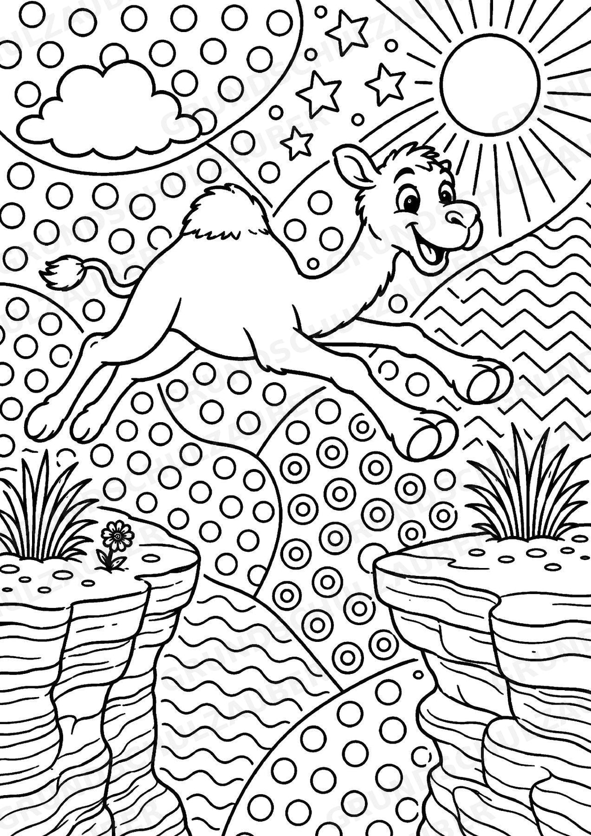 Kamel POP Art Ausmalbilder 15 Malvorlagen – Materialseite 11