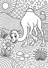 Kamel POP Art Ausmalbilder 15 Malvorlagen – Materialseite 12