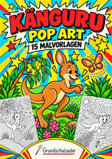 Känguru POP Art Ausmalbilder 15 Malvorlagen – Cover