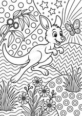 Känguru POP Art Ausmalbilder 15 Malvorlagen – Materialseite 2
