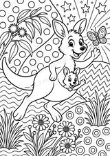 Känguru POP Art Ausmalbilder 15 Malvorlagen – Materialseite 5