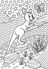 Känguru POP Art Ausmalbilder 15 Malvorlagen – Materialseite 13
