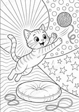 Katze POP Art Ausmalbilder 15 Malvorlagen – Materialseite 2