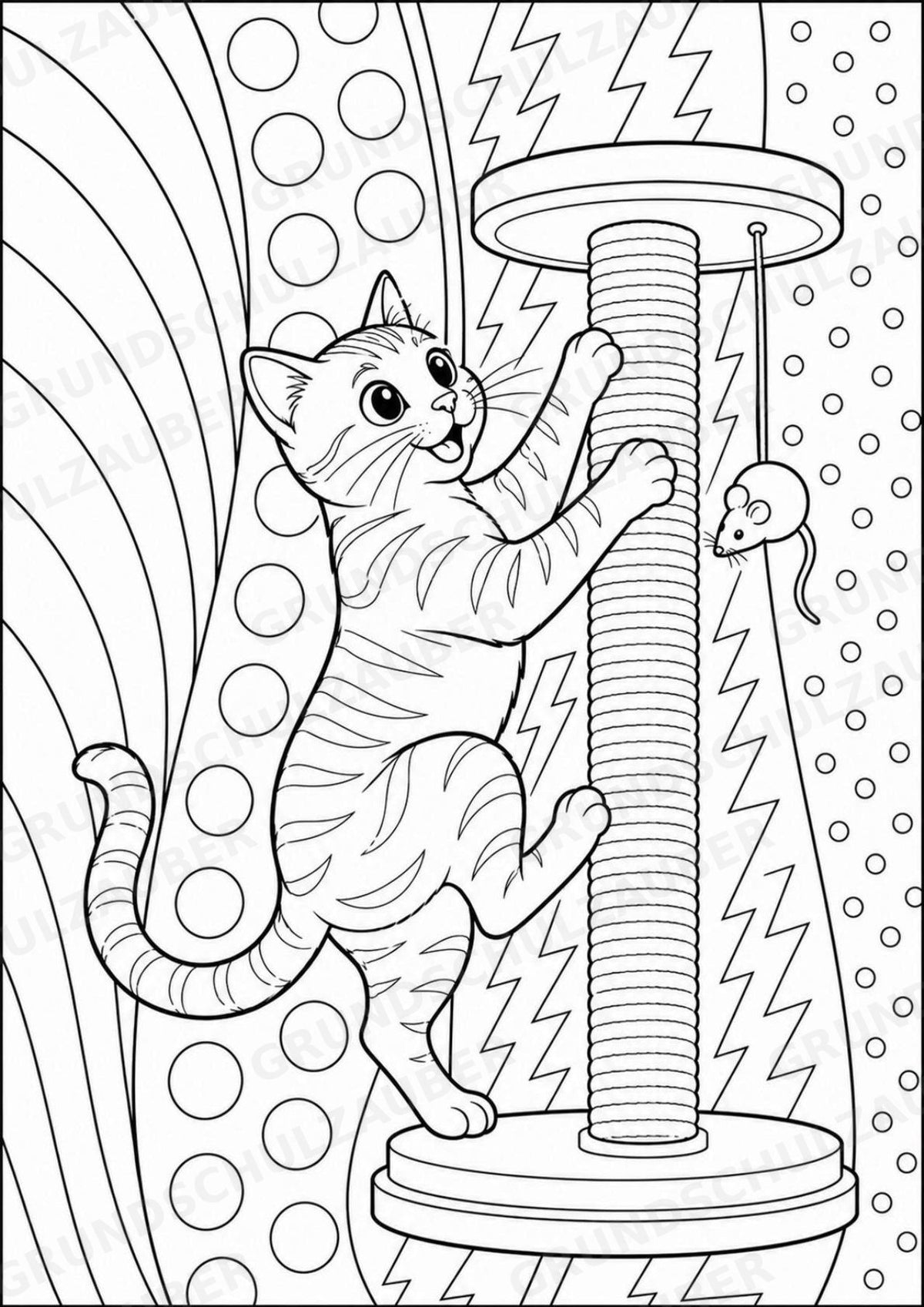 Katze POP Art Ausmalbilder 15 Malvorlagen – Materialseite 7