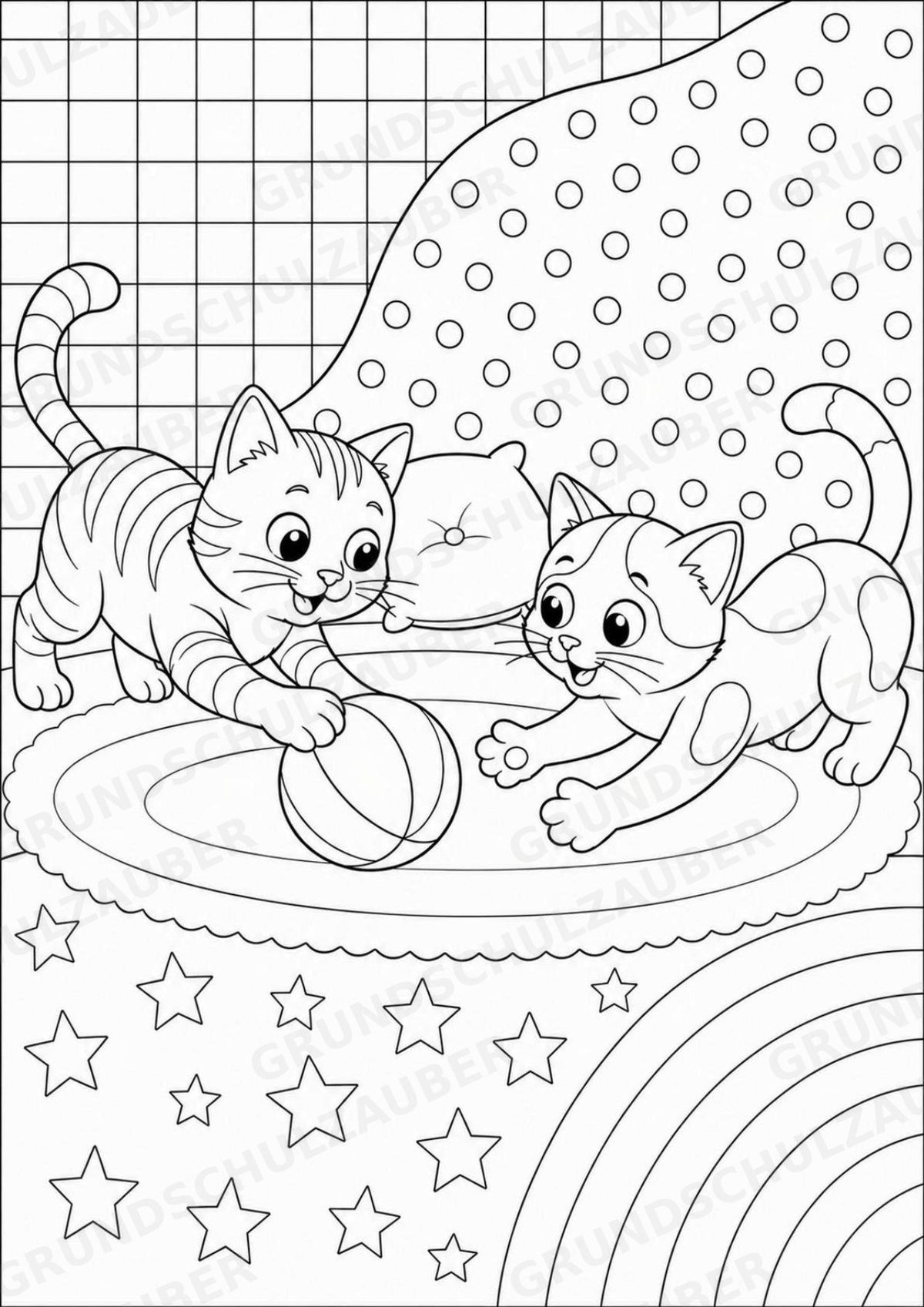 Katze POP Art Ausmalbilder 15 Malvorlagen – Materialseite 9