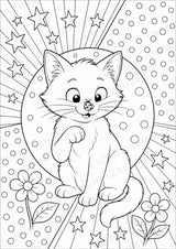 Katze POP Art Ausmalbilder 15 Malvorlagen – Materialseite 12