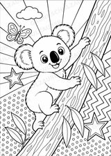 Koala POP Art Ausmalbilder 15 Malvorlagen – Materialseite 2