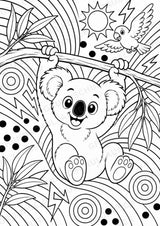 Koala POP Art Ausmalbilder 15 Malvorlagen – Materialseite 3