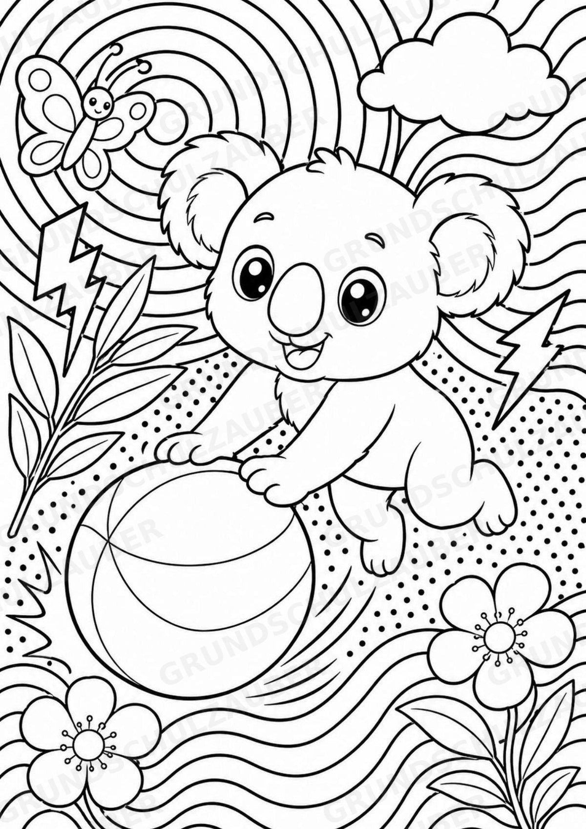 Koala POP Art Ausmalbilder 15 Malvorlagen – Materialseite 11