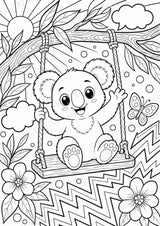 Koala POP Art Ausmalbilder 15 Malvorlagen – Materialseite 15