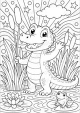 Krokodil POP Art Ausmalbilder 15 Malvorlagen – Materialseite 7