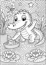 Krokodil POP Art Ausmalbilder 15 Malvorlagen – Materialseite 10