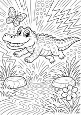 Krokodil POP Art Ausmalbilder 15 Malvorlagen – Materialseite 11