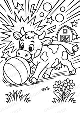 Kuh POP Art Ausmalbilder 15 Malvorlagen – Materialseite 5