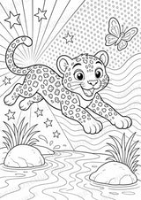 Leopard POP Art Ausmalbilder 15 Malvorlagen – Materialseite 2