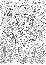 Leopard POP Art Ausmalbilder 15 Malvorlagen – Materialseite 3