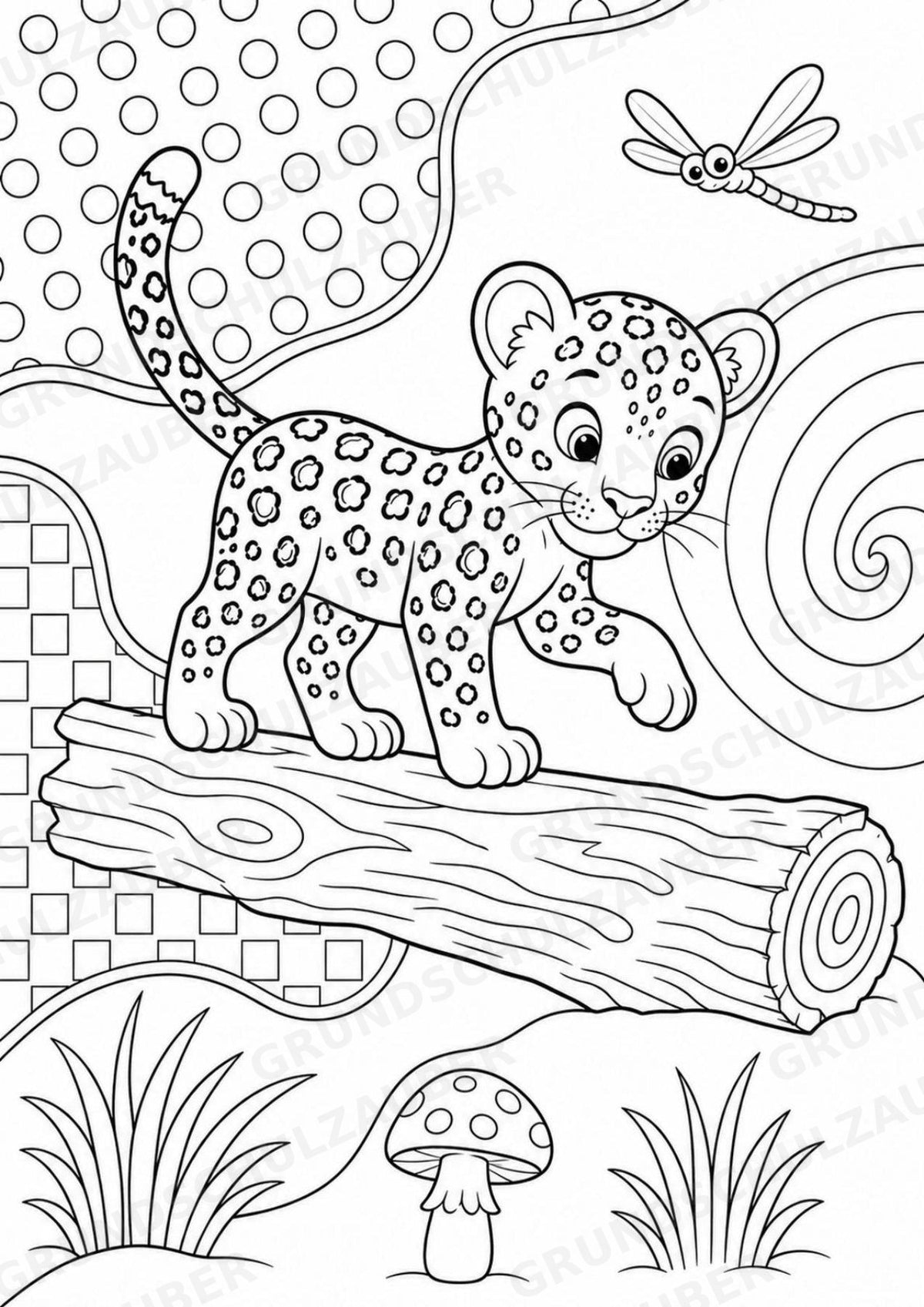 Leopard POP Art Ausmalbilder 15 Malvorlagen – Materialseite 5