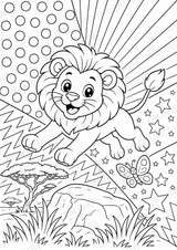 Löwe POP Art Ausmalbilder 15 Malvorlagen – Materialseite 2