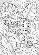 Leopard POP Art Ausmalbilder 15 Malvorlagen – Materialseite 10