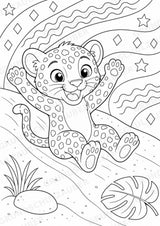 Leopard POP Art Ausmalbilder 15 Malvorlagen – Materialseite 11