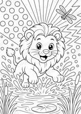 Löwe POP Art Ausmalbilder 15 Malvorlagen – Materialseite 6