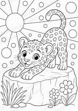 Leopard POP Art Ausmalbilder 15 Malvorlagen – Materialseite 14