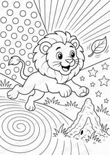 Löwe POP Art Ausmalbilder 15 Malvorlagen – Materialseite 8