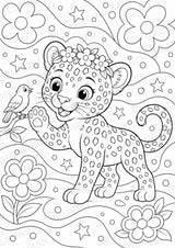 Leopard POP Art Ausmalbilder 15 Malvorlagen – Materialseite 15