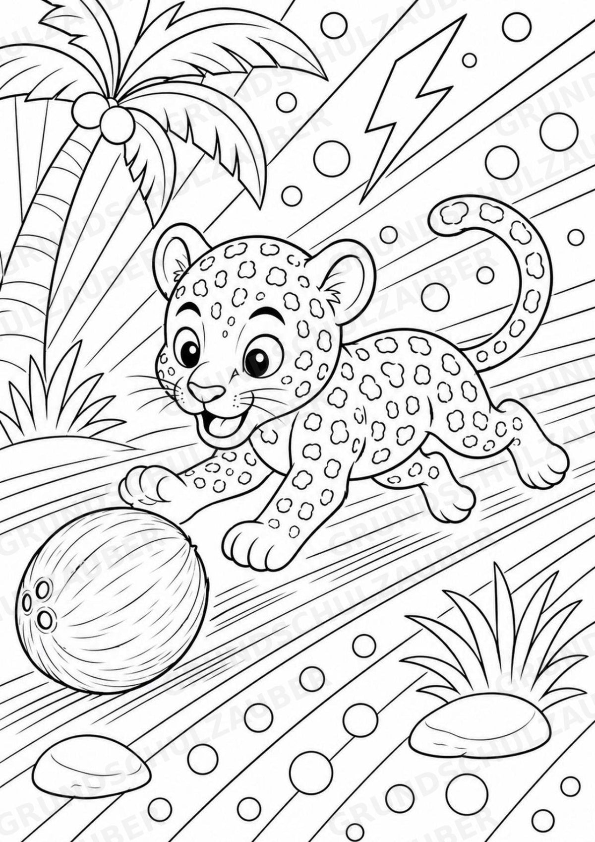 Leopard POP Art Ausmalbilder 15 Malvorlagen – Materialseite 16