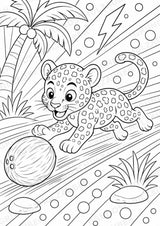 Leopard POP Art Ausmalbilder 15 Malvorlagen – Materialseite 16