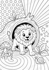 Löwe POP Art Ausmalbilder 15 Malvorlagen – Materialseite 14