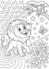 Löwe POP Art Ausmalbilder 15 Malvorlagen – Materialseite 15