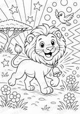 Löwe POP Art Ausmalbilder 15 Malvorlagen – Materialseite 16