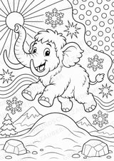 Mammut POP Art Ausmalbilder 15 Malvorlagen – Materialseite 2