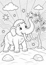 Mammut POP Art Ausmalbilder 15 Malvorlagen – Materialseite 9