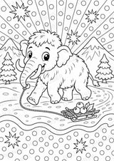 Mammut POP Art Ausmalbilder 15 Malvorlagen – Materialseite 13
