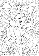Mammut POP Art Ausmalbilder 15 Malvorlagen – Materialseite 14