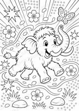 Mammut POP Art Ausmalbilder 15 Malvorlagen – Materialseite 15