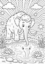 Mammut POP Art Ausmalbilder 15 Malvorlagen – Materialseite 16