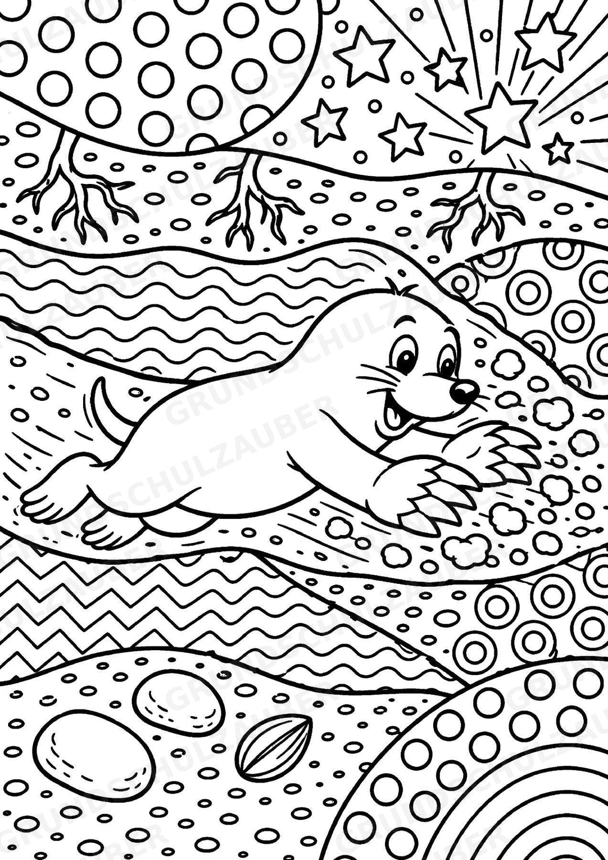 Maulwurf POP Art Ausmalbilder 15 Malvorlagen – Materialseite 3