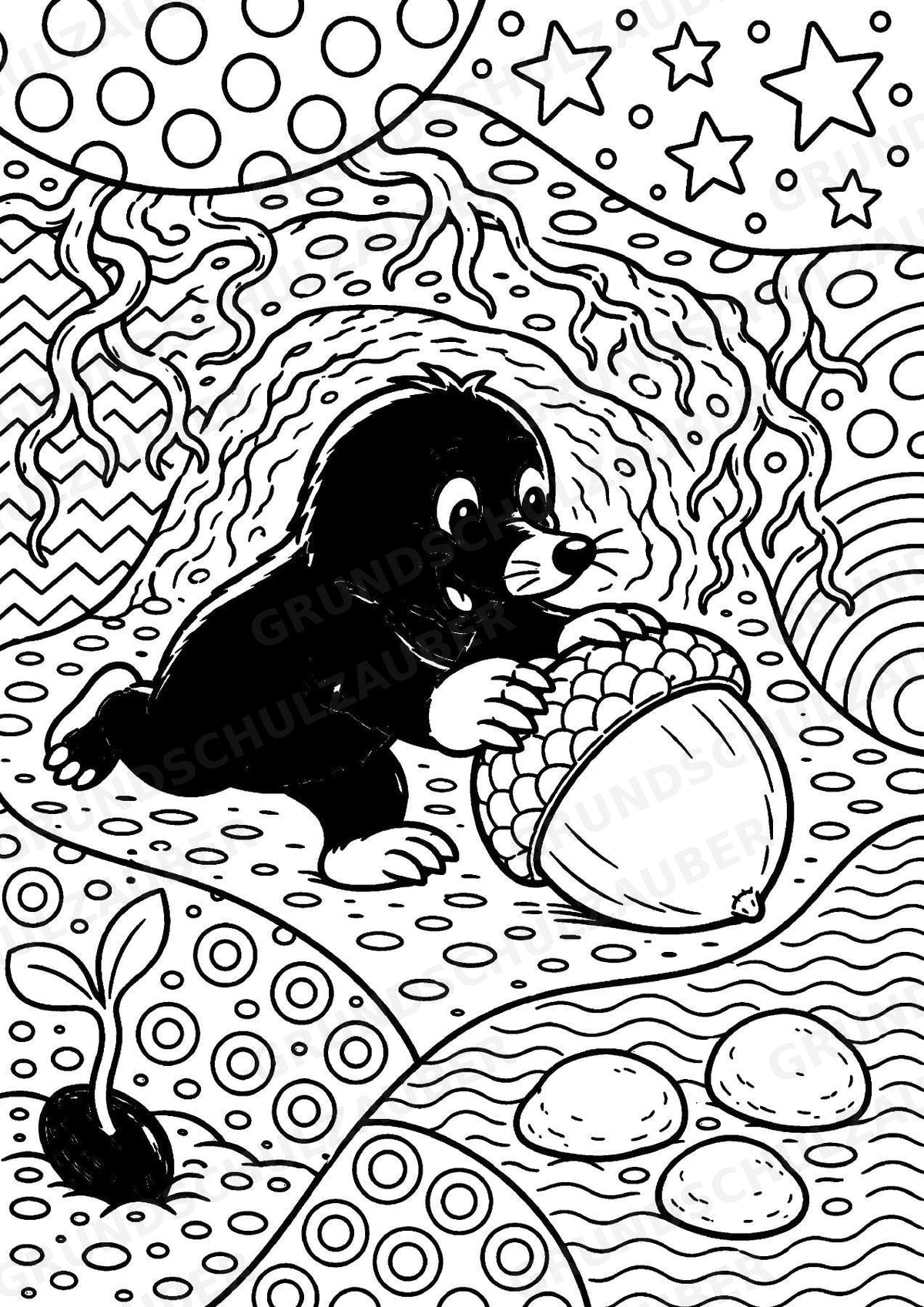 Maulwurf POP Art Ausmalbilder 15 Malvorlagen – Materialseite 4