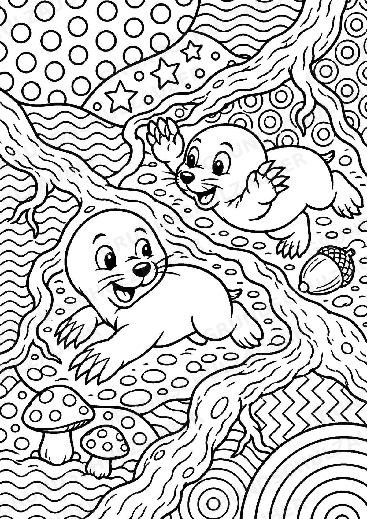 Maulwurf POP Art Ausmalbilder 15 Malvorlagen – Materialseite 6